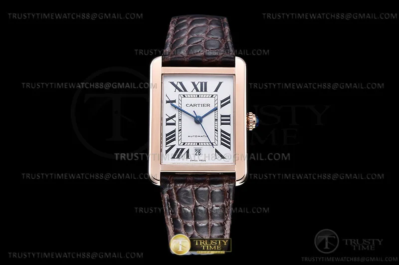 CAR0570 - Cartier Tank Solo Brn-C RG/LE Bianco TWF Miyota 9015