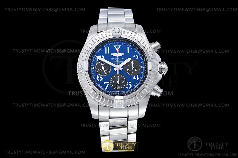 BSW0513B - Avenger B01 Chrono 45mm SS/SS Blue/Num BLS A7750