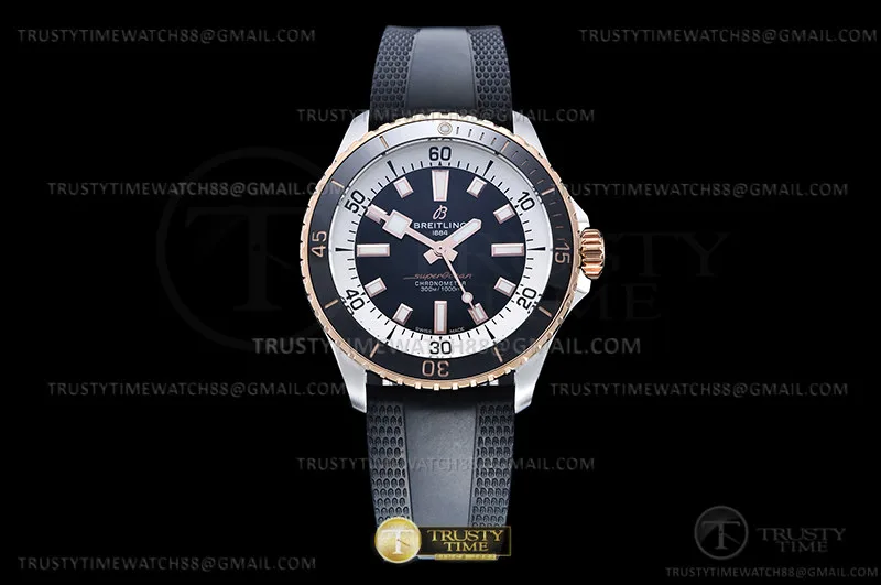 BSW0515E - Superocean 42mm Blk RG/SS/RU Black BLS Asia 2824
