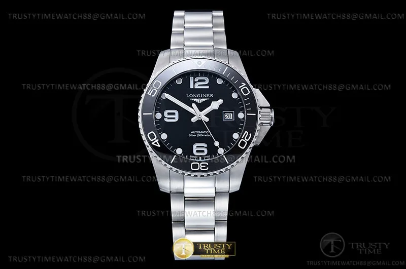LON048A - HydroConquest Mens 43mm SS/SS Black XF A2892