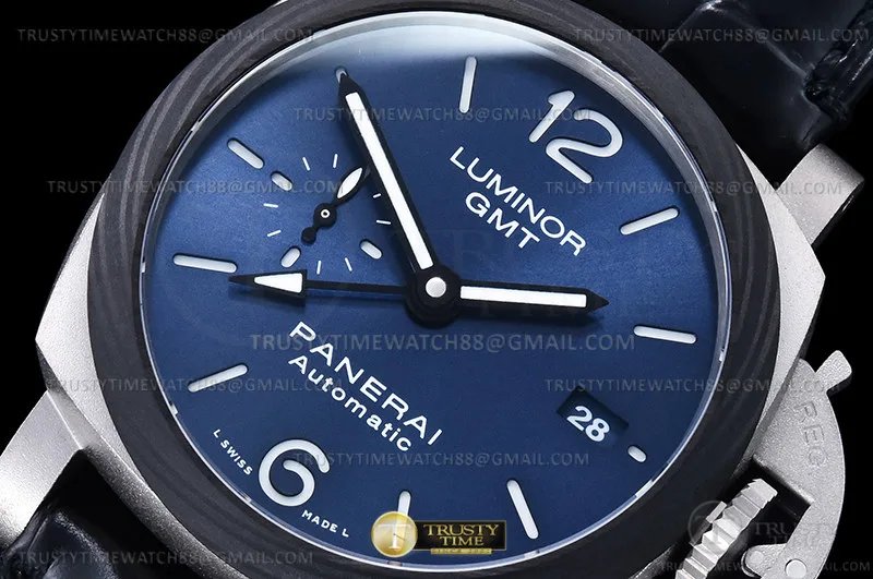 PN1279VLE - PAM1279 Lum. GMT TI/LE Blue VSF P9011