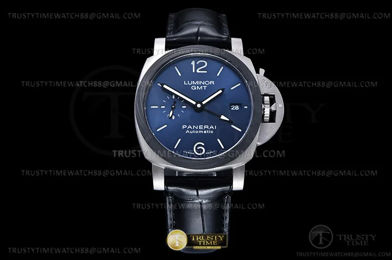 PN1279VLE - PAM1279 Lum. GMT TI/LE blu VSF P9011