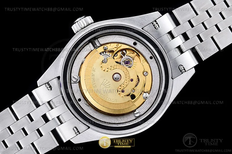 RDJ0435H - DJ Ladies 28mm Jub Flt 904L SS/SS M-Wht/Dia GMF A2671
