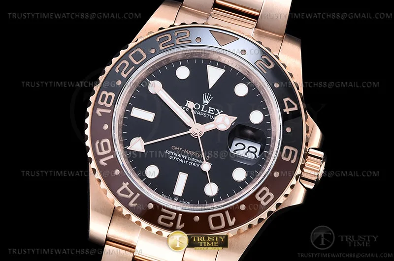 ROLGMT0295F - GMT II 126715CHNR 904 RG/RG Blk GMF V6 SH3285 CHS