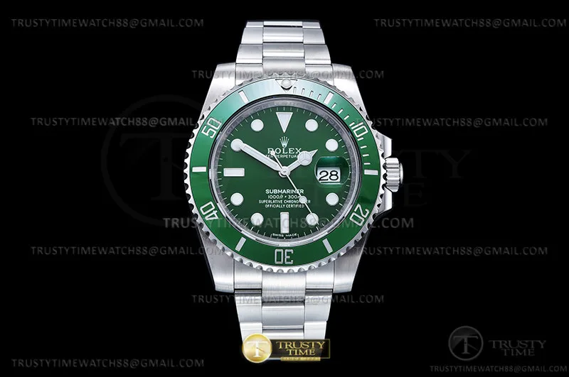 ROLSUB0470D - Submariner 116610LV 904L SS/SS Verde RAF A2824