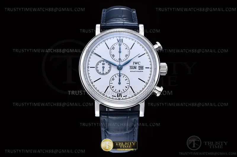 IWC0553A - Portofino Chrono IW3910 SS/LE Wht/Blk Stk TWF A7750