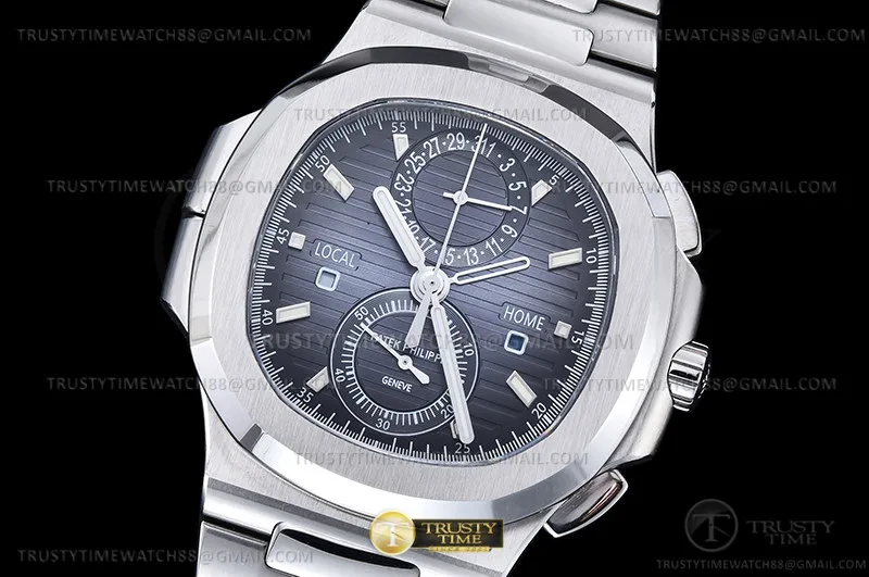 PP0488B - Nautilus Chrono Travel 5990 SS/SS Blue SPPF A28-520