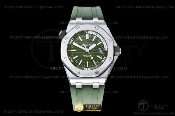 Royal Oak Offshore Diver 15710 SS/RU verde APSF A3120