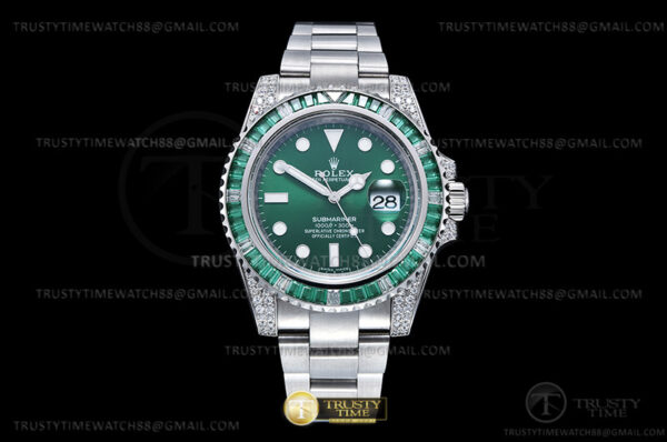 Submariner 116610LV 904L Dia SS/SS Grn Noob A2824