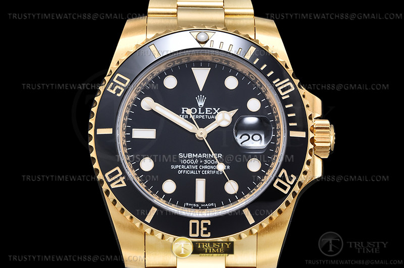 ROLSUB0475D - Submariner 116618LN Wrp 904 YG/YG Black KF VR3135 - Image 2