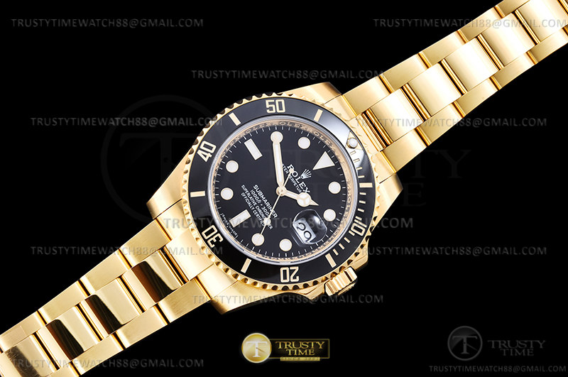 ROLSUB0475D - Submariner 116618LN Wrp 904 YG/YG Black KF VR3135 - Image 4