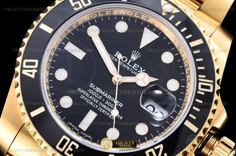 ROLSUB0475D - Submariner 116618LN Wrp 904 YG/YG Black KF VR3135 - Image 5