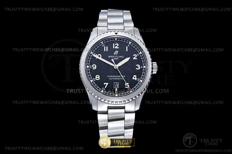 BSW0516A - Navitimer Aviator 8 SS/SS Black/Num TF A2824