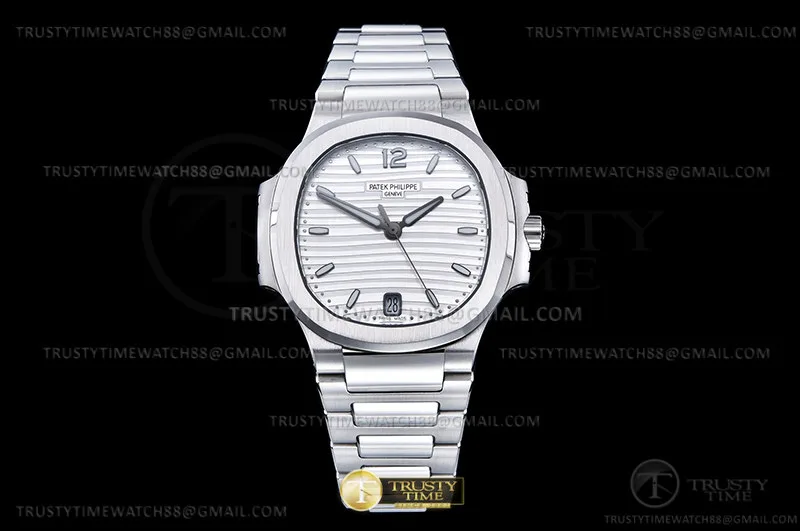 PP0491A - Nautilus Ladies 7118 35mm SS/SS Wht/Stk PPF A324