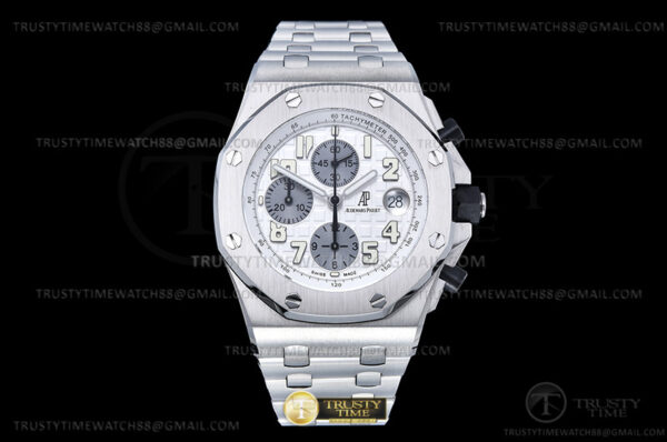 AP ROO Chronograph SS/SS Wht/Silv/Num APF 7750 Mod