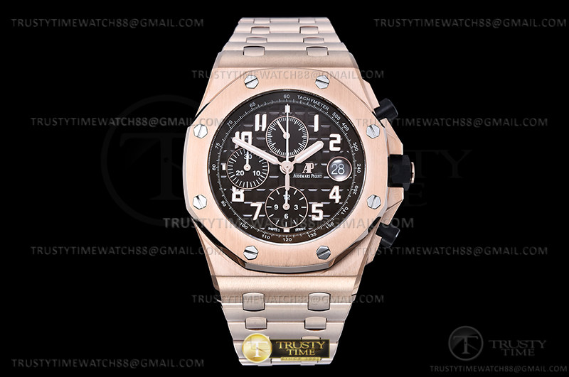 AP ROO Chronograph RG/RG marrone/Num APF A3126 Mod