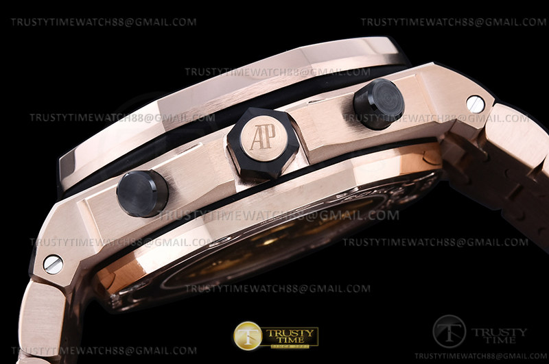 AP ROO Chronograph RG/RG marrone/Num APF A3126 Mod - immagine 12