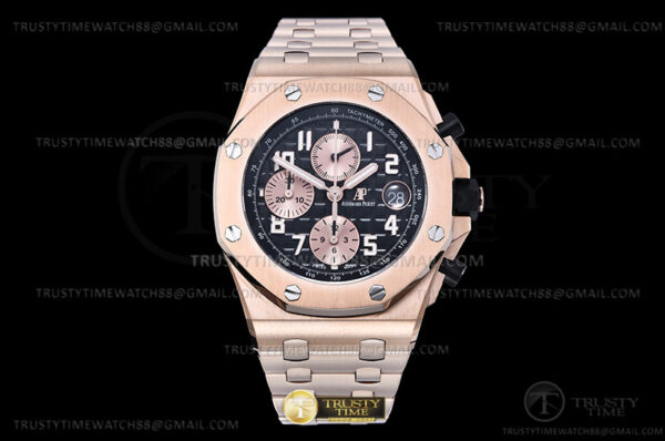 AP ROO Chronograph RG/RG Black/Num APF A3126 Mod