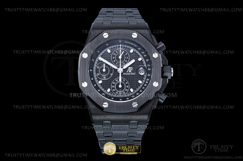 AP ROO Chronograph DLC/DLC Black/Dot APF 7750 Mod