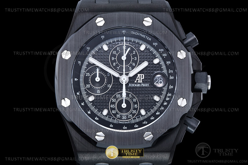 AP ROO Chronograph DLC/DLC Black/Dot APF 7750 Mod - Image 3
