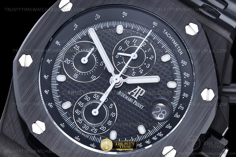 AP ROO Chronograph DLC/DLC Black/Dot APF 7750 Mod - Image 5
