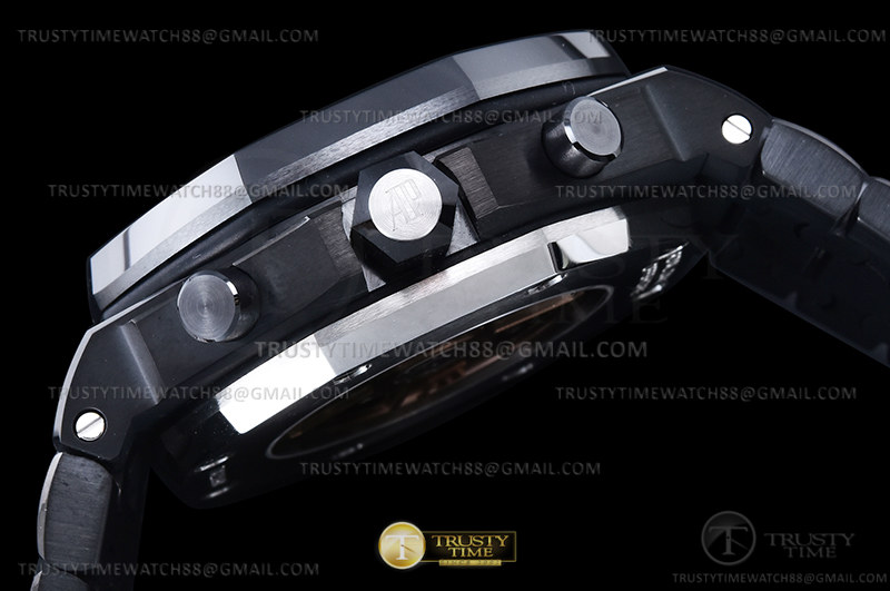 AP ROO Chronograph DLC/DLC Black/Dot APF 7750 Mod - Image 11
