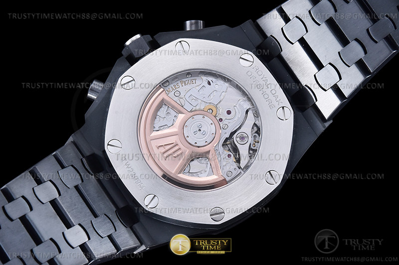 AP ROO Chronograph DLC/DLC Black/Dot APF 7750 Mod - Image 13