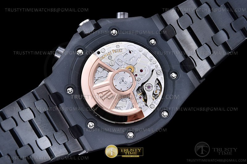 AP ROO Chronograph DLC/DLC Black/Dot APF 7750 Mod - Image 15