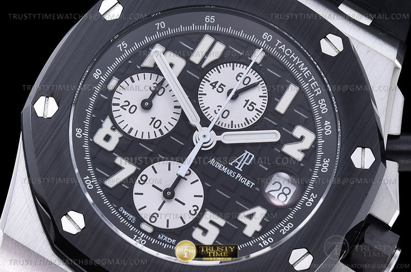 AP ROO Chronograph CER SS/RU Grey/Num APF 7750 Mod - Image 5