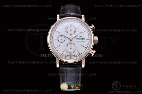 Portofino Chrono IW3910 RG/LE Wht/RG Stk TWF A7750
