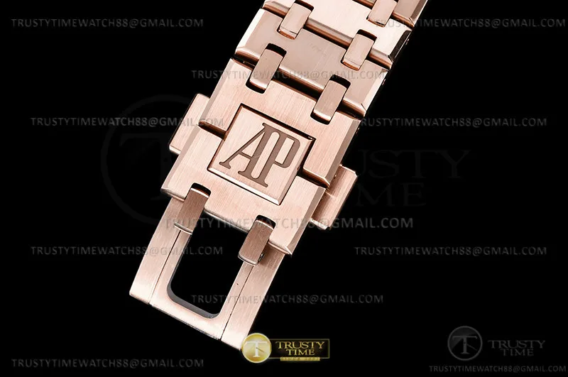 AP0858C - Royal Oak Ladies 67651OR Dia RG/RG Wht/Stk ZF Sw Qtz