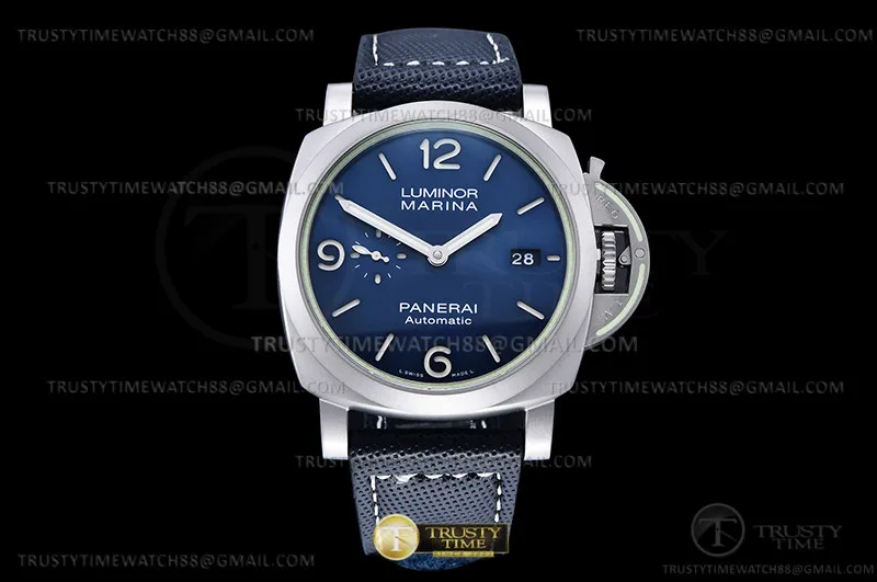 PN1117TNY - PAM1117 Lum. Marina Auto 44mm TI/NY Blu TTF P9010