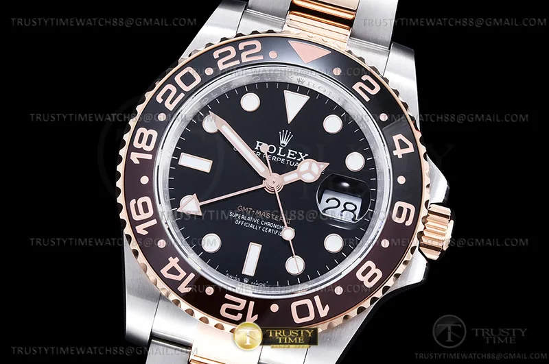 ROLGMT0302E - GMT II 126711CHNR RG/SS Blk BPF SH3285 CHS