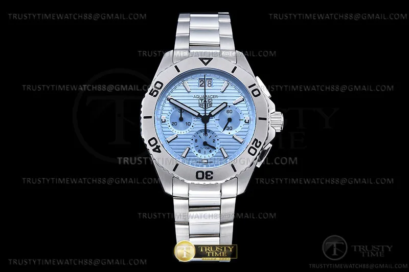 TAG0386C - Aquaracer Chronograph SS/SS Blau A8F VK73A Qtz