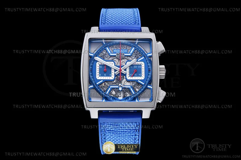 TAG0387A - Tag Monaco Chronograph Blau TI/RU Blau A8F VK63A