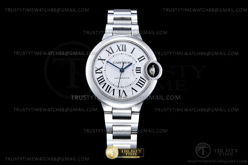 CAR0578A - Ballon Bleu Ladies 33mm SS/SS White CHF Jap NH05