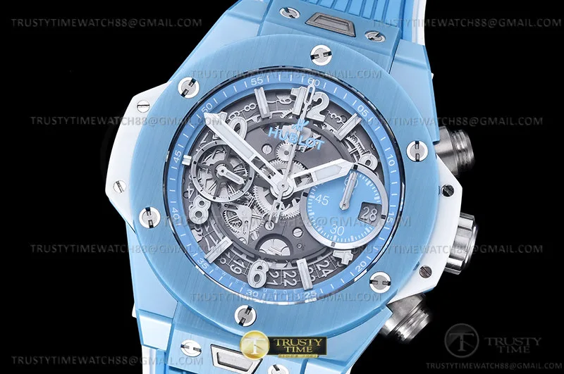 HUB0462 - Big Bang Unico 42mm CER/RU L-Blue Ske BBF A1280