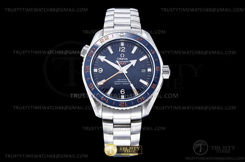 OMG0839A - Planet Ocean 600M GMT bleu SS/SS bleu BLS A8906