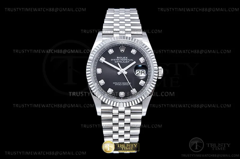 RDJ0458H - DJ 36mm Jub Flt 904L SS/SS Blk/Dia AR+ VR3235