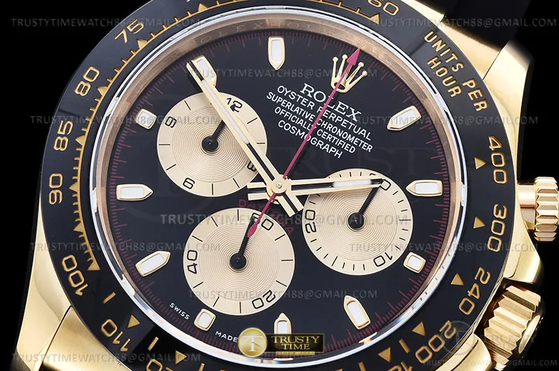 ROLDYT0448C - Daytona 116518 904L YG/RU Blk/Stk QF V3 SH4130
