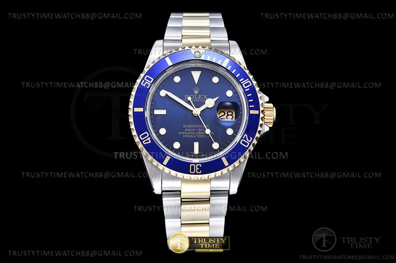 ROLSUB0481A - Sub 16613 Re YG/SS Blau BPF VR3135