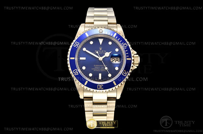 ROLSUB0482A - Sub 16618 Re YG/YG Blau BPF VR3135