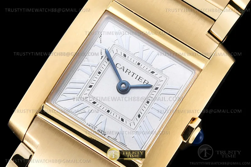 CAR0580A - Ladies Cartier Tank Francaise Sml YG/YG Sil K11 Sw Qt