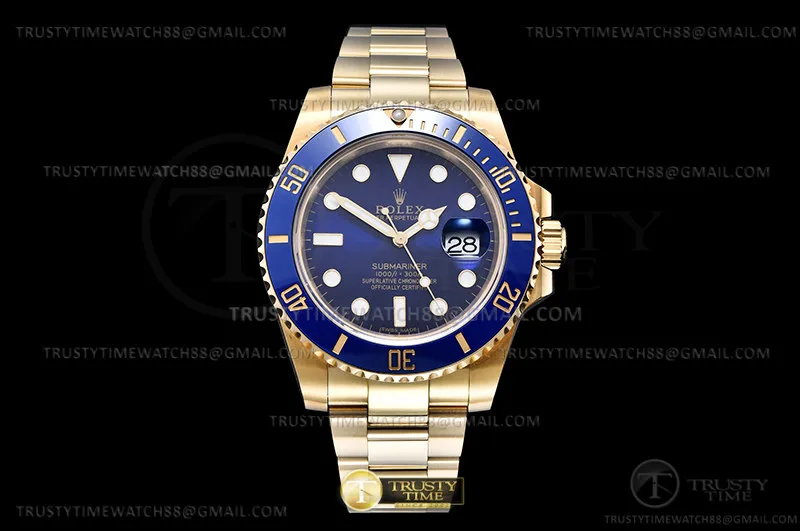 ROLSUB0485A - Submariner 116618LB YG/YG Blau FCF VR3135