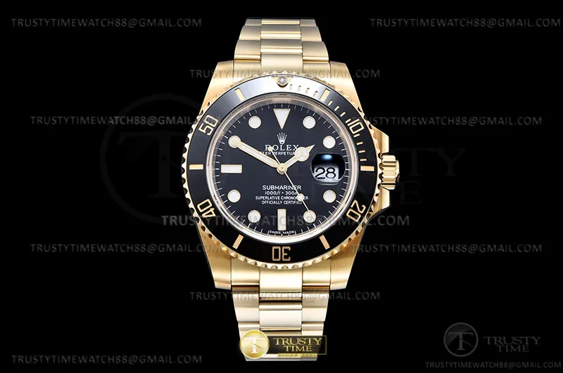 ROLSUB0485B - Submariner 116618LN YG/YG Schwarz FCF VR3135