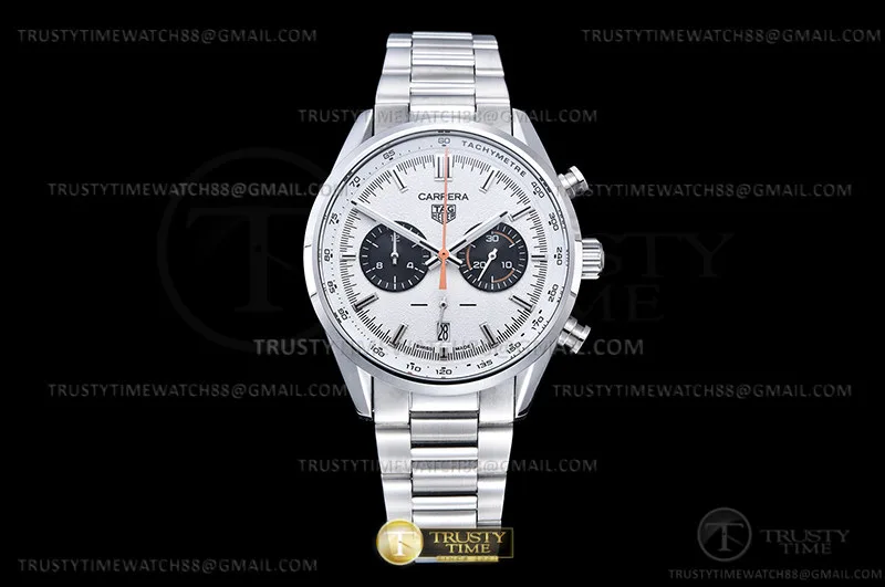 TAG0388A - Carrera Chrono 42mm SS/SS Weiß/Blk A8F VK63A