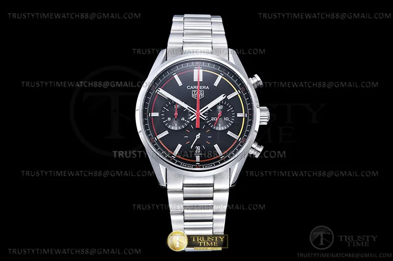 TAG0388J - Carrera Chrono 42mm Blk SS/SS Blk/Blk A8F VK63A