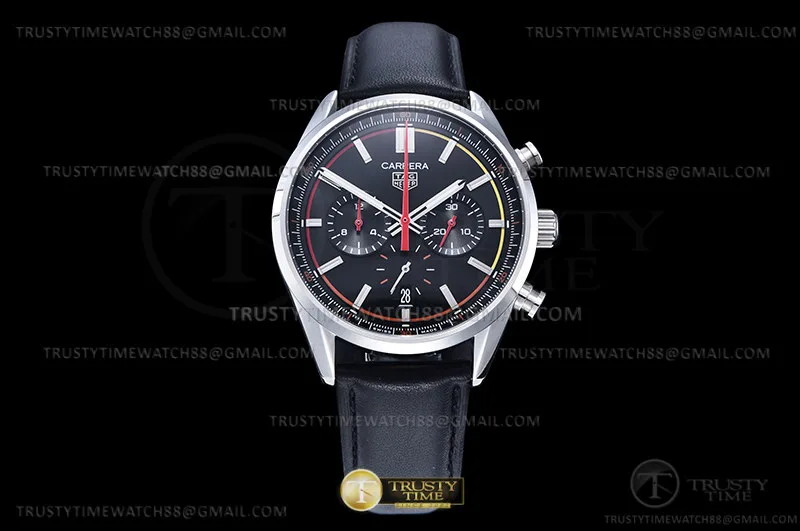 TAG0389G - Carrera Chrono 42mm Blk SS/LE Blk/Blk A8F VK63A