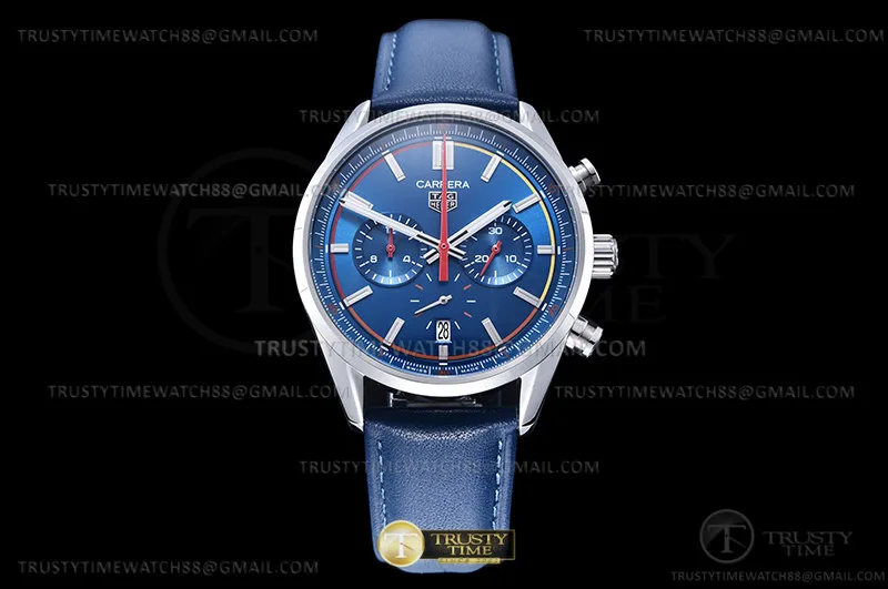 TAG0390D - Carrera Chrono 42mm Blau SS/LE Blau/Blau A8F VK63A
