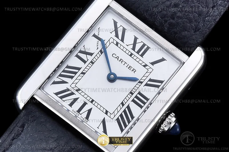 CAR0584A - Cartier Tank Solo Small SS/LE Wht AF Swiss Qtz